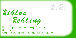 miklos rehling business card